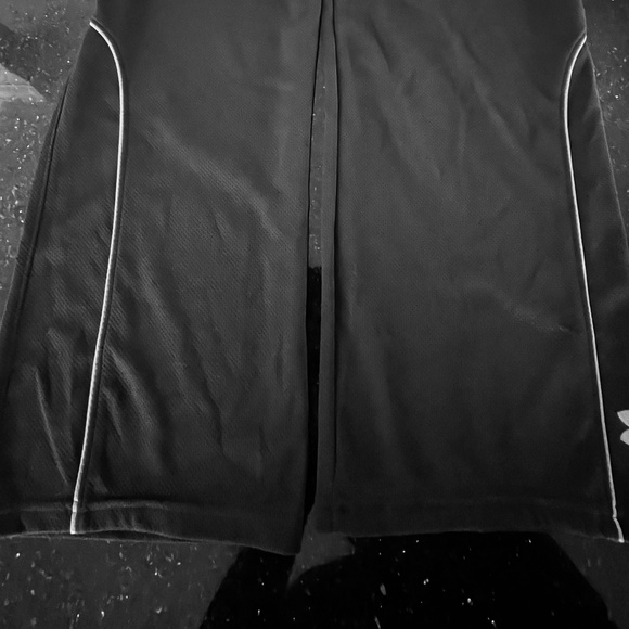 Under Armor Men Black / Gray trim Basketball Athletic Polyester Pants Bottoms M - Picture 7 of 13